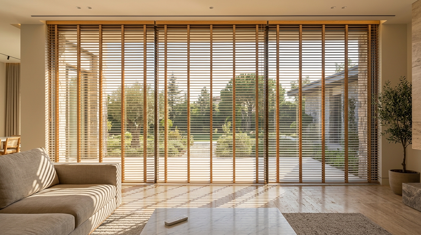 Smart-Home (KNX / TaHoma) Motor-Holzjalousie